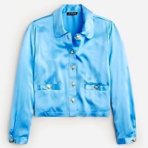 NWT J. Crew Lady shirt-jacket in luster crepe